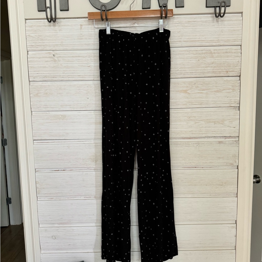 Onyx sparkle print skims loose soft pajama pants